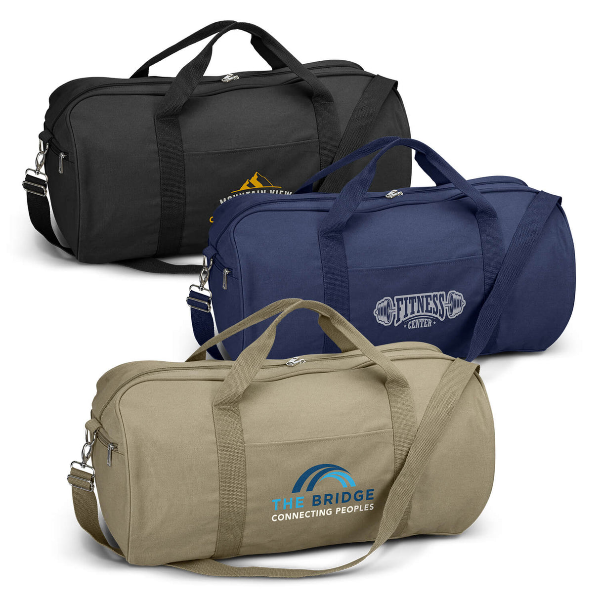 Canvas Duffle Bag - Embroidered