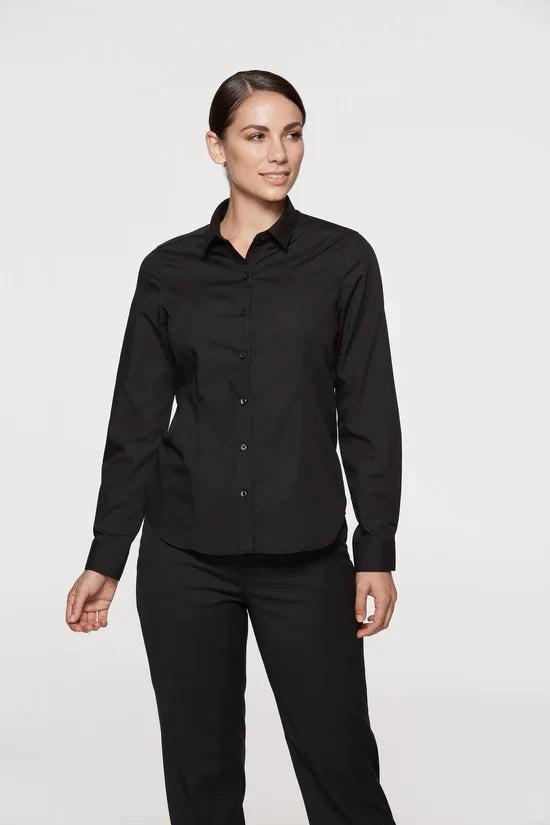 2910L Aussie Pacific Kingswood Ladies Shirt Long Sleeve
