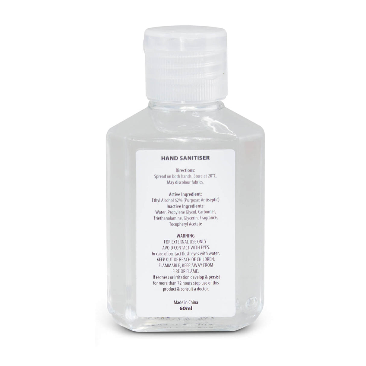 Hand Sanitiser Gel 60ml - Printed