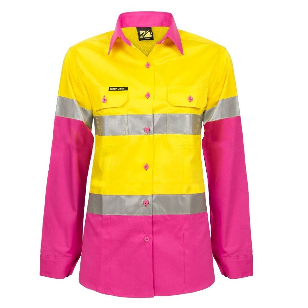WSL501 Ladies Lightweight Hi Vis Two Tone Long Sleeve