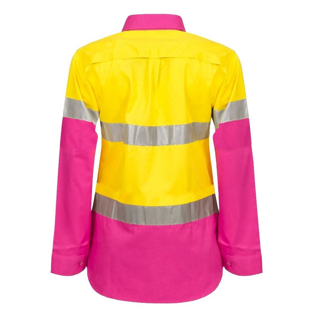 WSL501 Ladies Lightweight Hi Vis Two Tone Long Sleeve