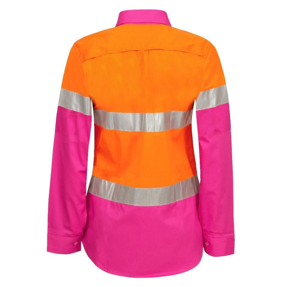 WSL501 Ladies Lightweight Hi Vis Two Tone Long Sleeve