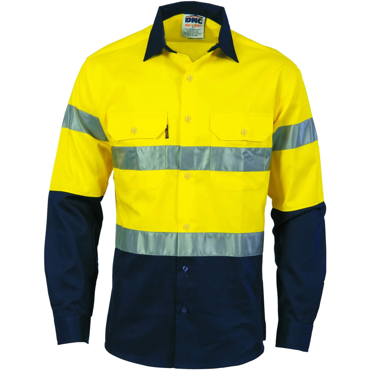 3536 HiVis 2Tone Drill Shirt Taped Long Sleeve