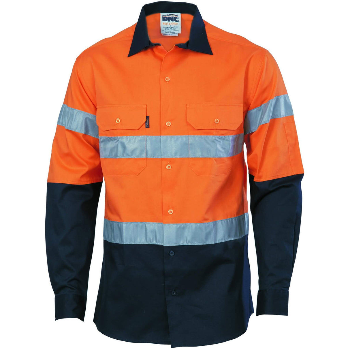 3536 HiVis 2Tone Drill Shirt Taped Long Sleeve