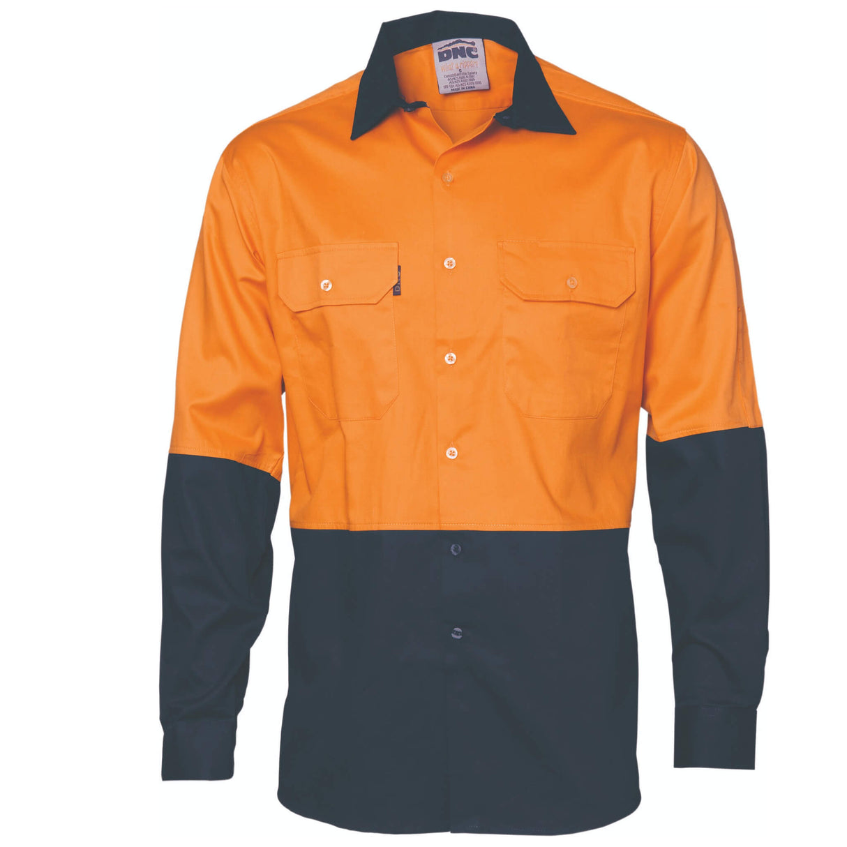 3732 HiVis Cool-Breeze Vertical Vented Cotton Shirt  Long Sleeve