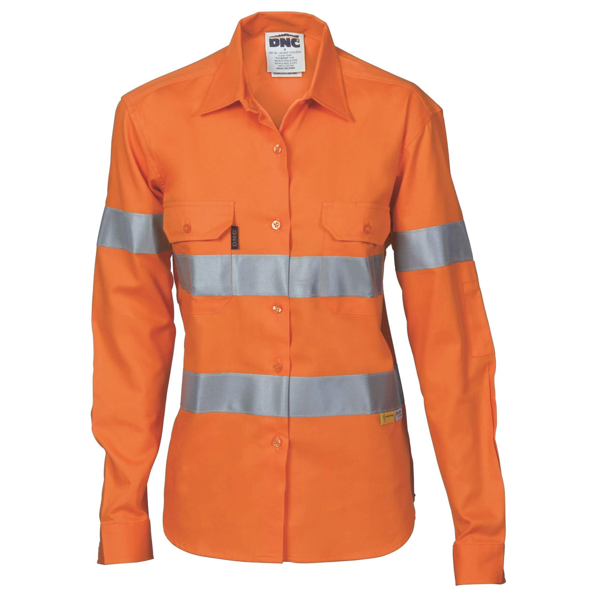 3785 Ladies HiVis Cool-Breeze Cotton Shirt With 3M Tape