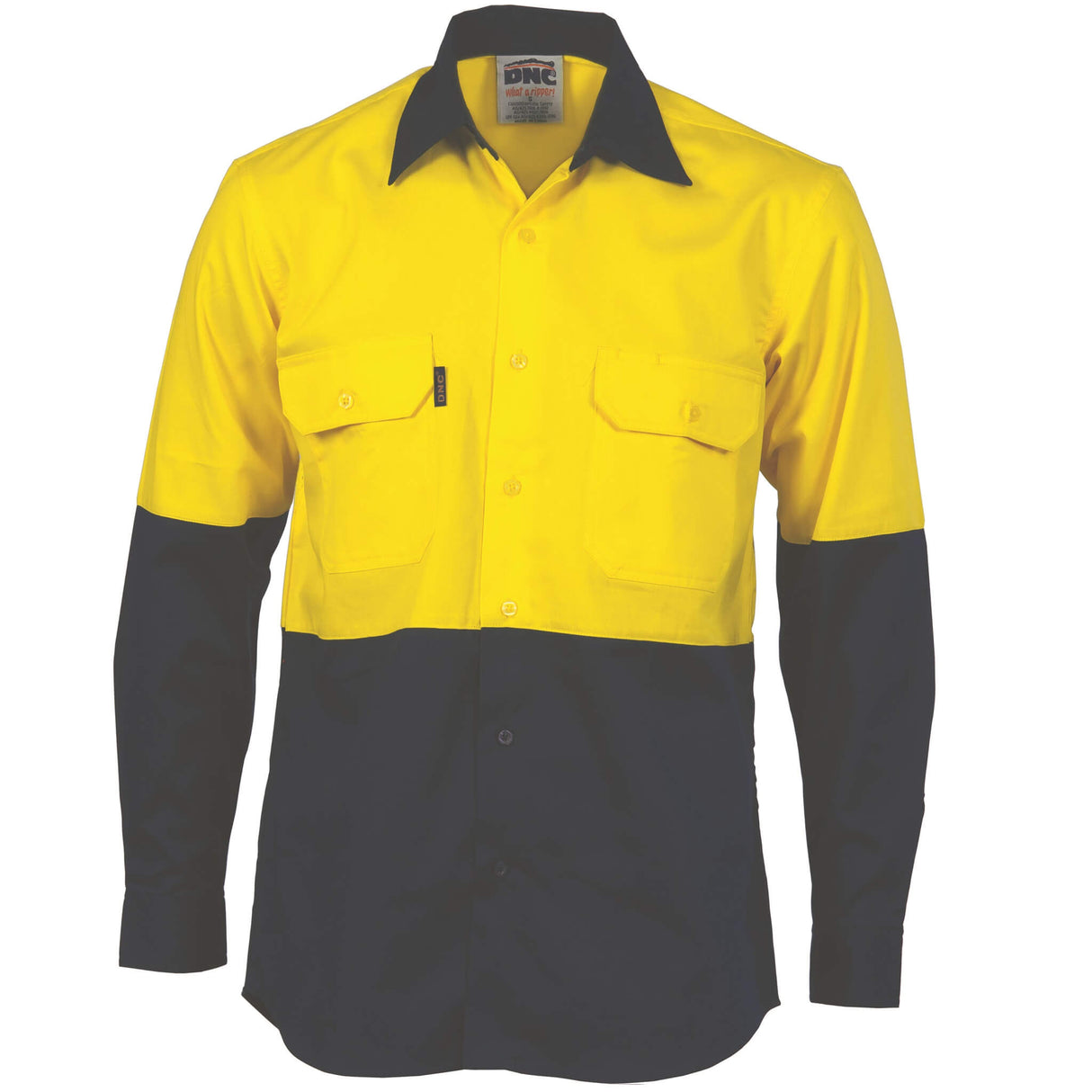 3840 HiVis 2 Tone Cool-Breeze Cotton Shirt Long sleeve