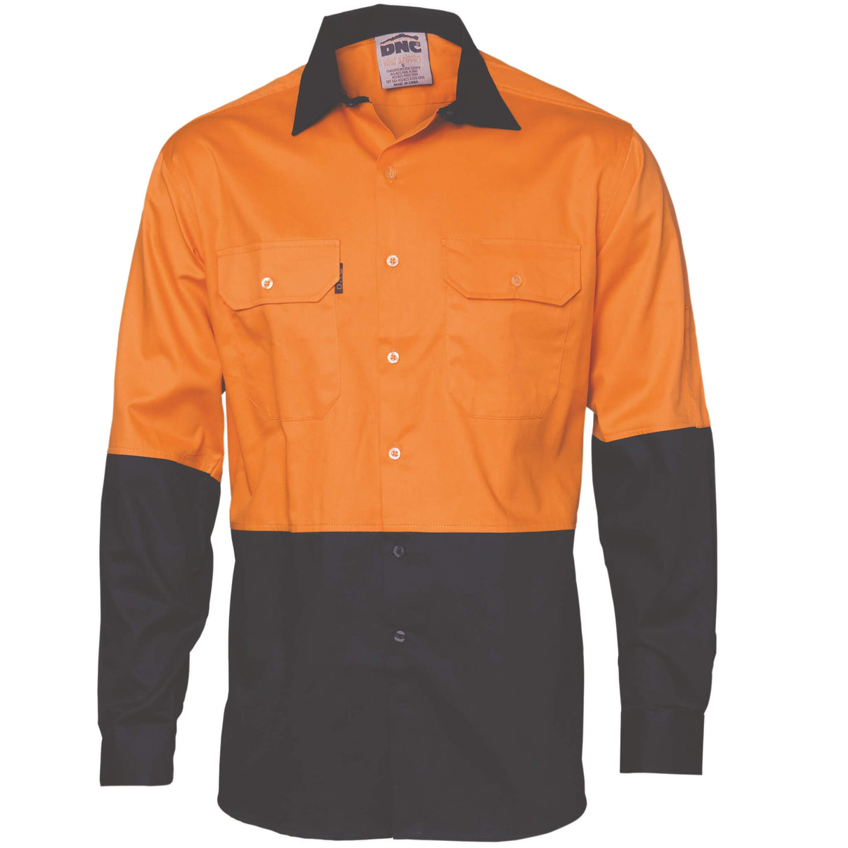 3840 HiVis 2 Tone Cool-Breeze Cotton Shirt Long sleeve