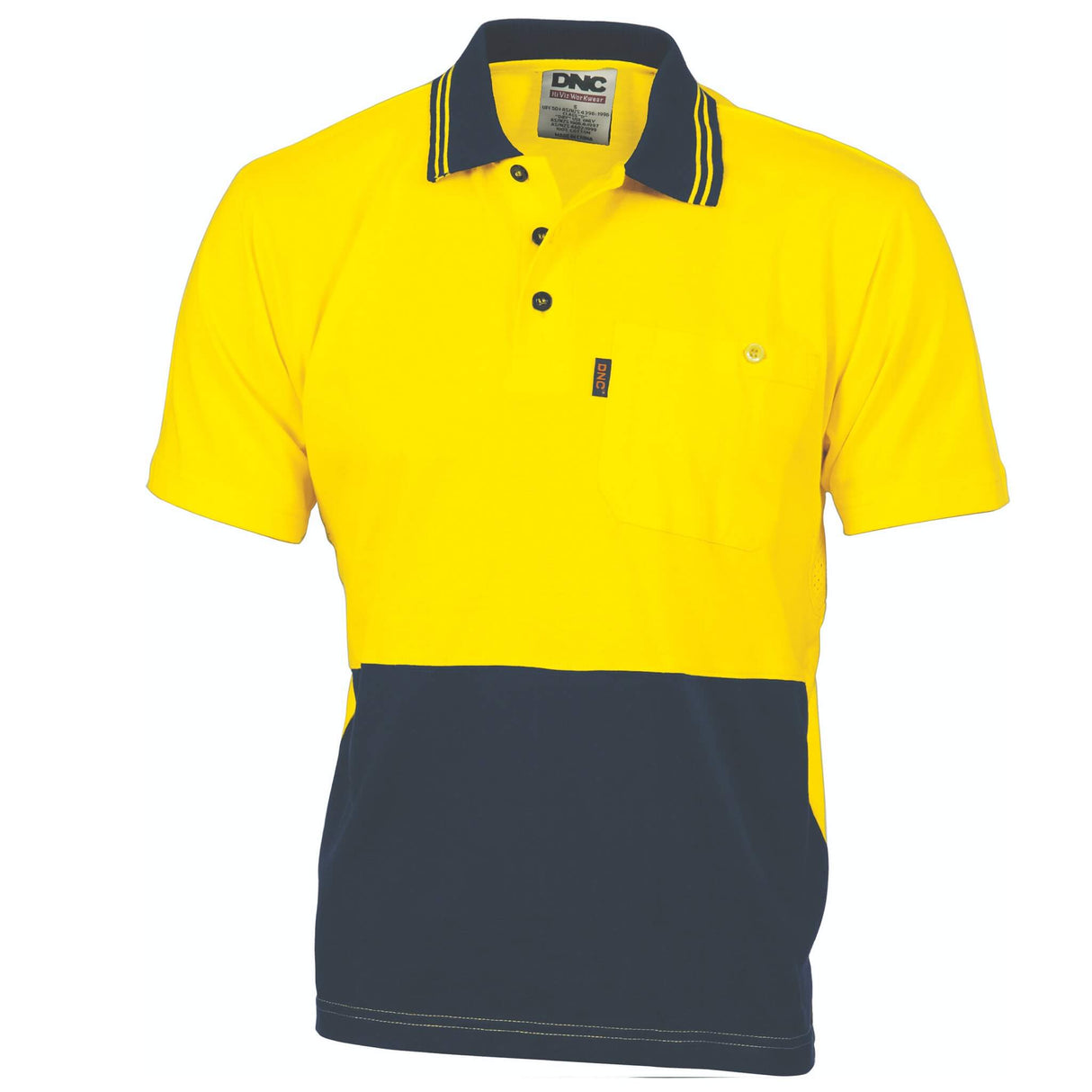 3845 HiVis Cool-Breeze Cotton Jersey Polo Shirt - Short Sleeve