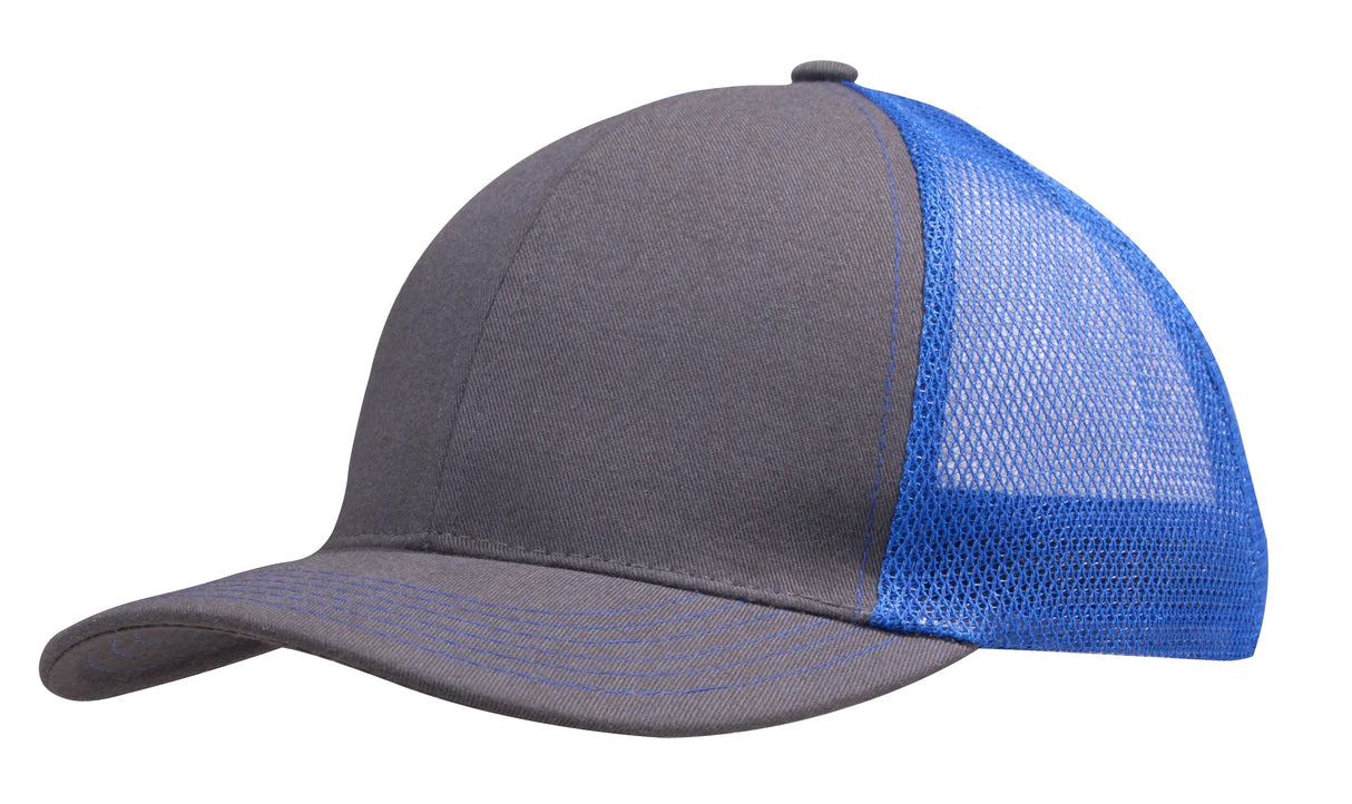 Headwear Brushed Cotton With Mesh Back Cap (4002)