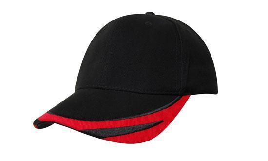 Headwear Brushed Heavy Cotton With Peak Trim Embroidered (4072)