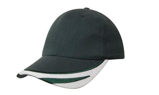 Headwear Brushed Heavy Cotton With Peak Trim Embroidered (4072)