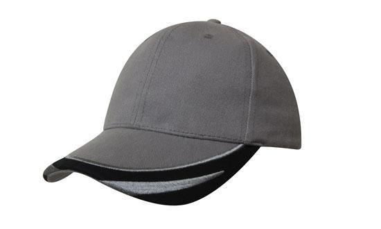 Headwear Brushed Heavy Cotton With Peak Trim Embroidered (4072)