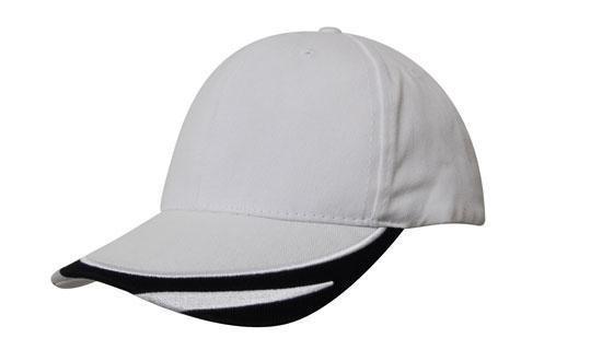 Headwear Brushed Heavy Cotton With Peak Trim Embroidered (4072)
