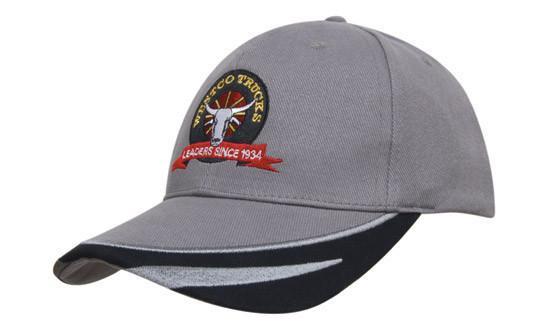 Headwear Brushed Heavy Cotton With Peak Trim Embroidered (4072)