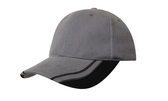 Headwear Brushed Heavy Cotton With Curved Peak Inserts (4073)