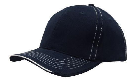 Headwear Brushed Heavy Cotton With Contrasting Stitching And Open Lip Sandwich Cap (4097)