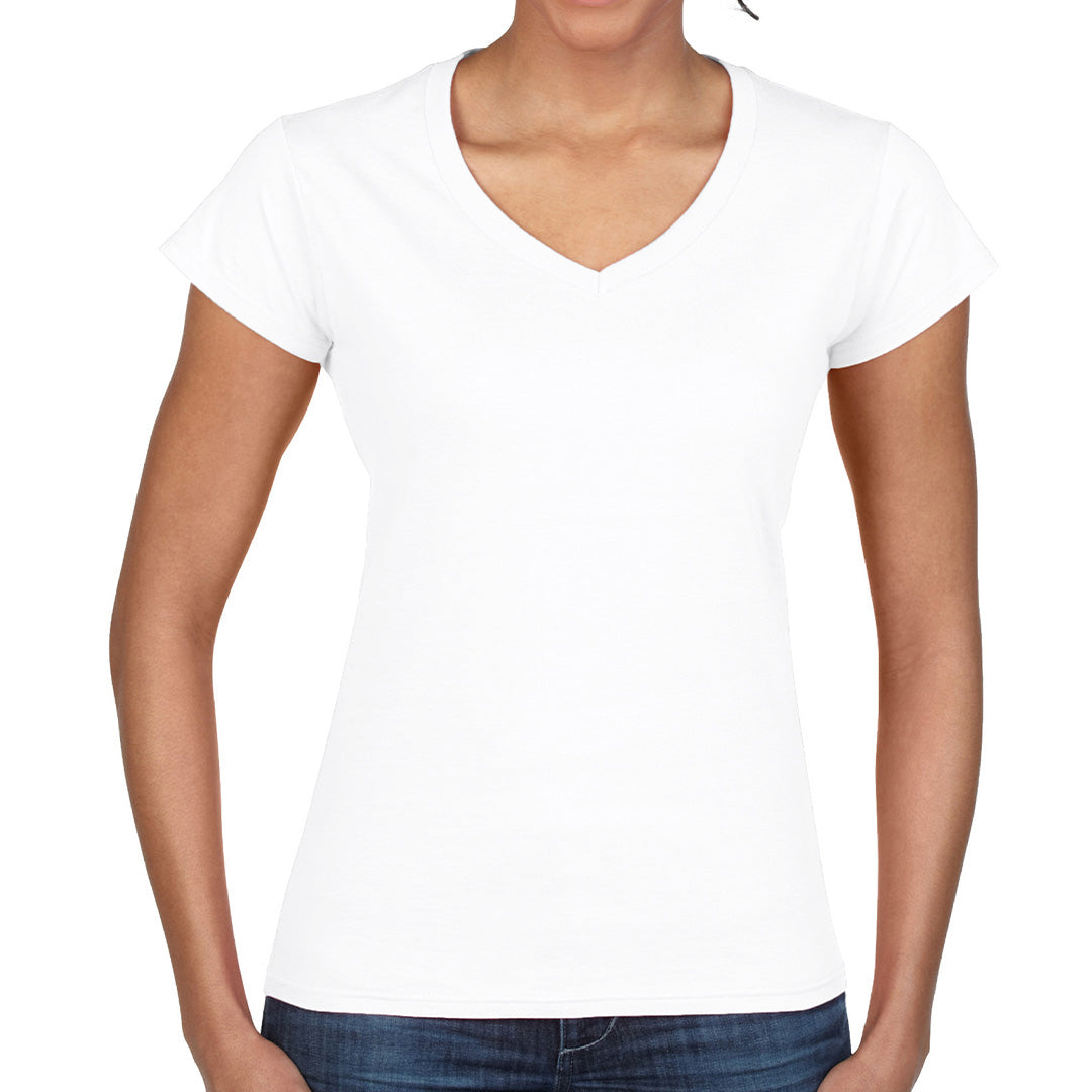 64V00L Gildan Softstyle V-Neck Tee Ladies