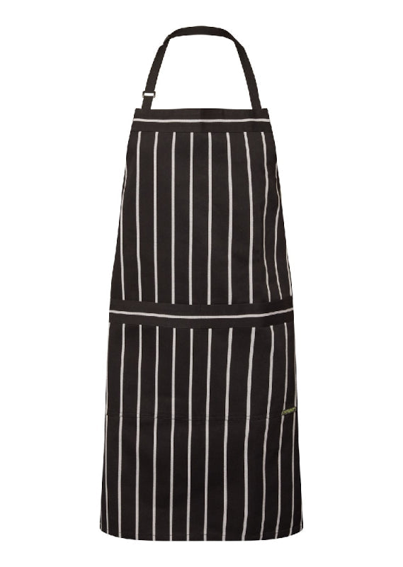 CA030 ChefsCraft Full Bib Cafe Stripe Apron w/Pockets