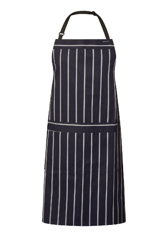 CA030 ChefsCraft Full Bib Cafe Stripe Apron w/Pockets
