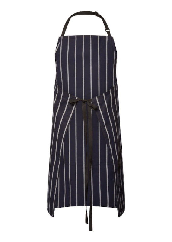 CA030 ChefsCraft Full Bib Cafe Stripe Apron w/Pockets
