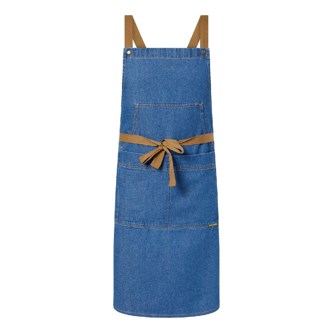 CA033 ChefsCraft Denim Bib Apron With Pocket