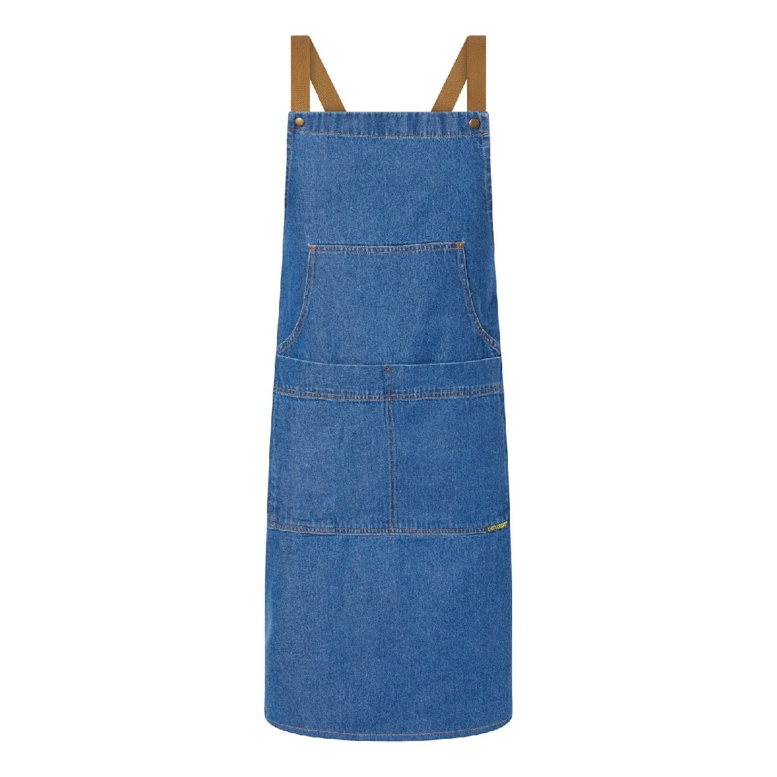 CA033 ChefsCraft Denim Bib Apron With Pocket