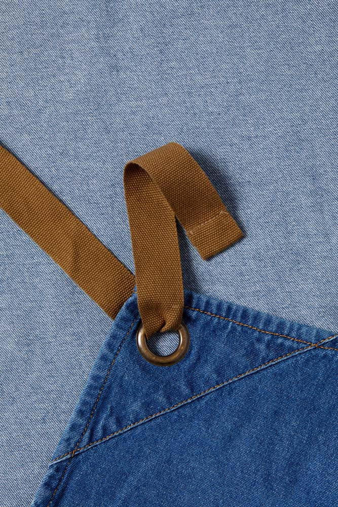 CA033 Denim Bib Spon With Pocket
