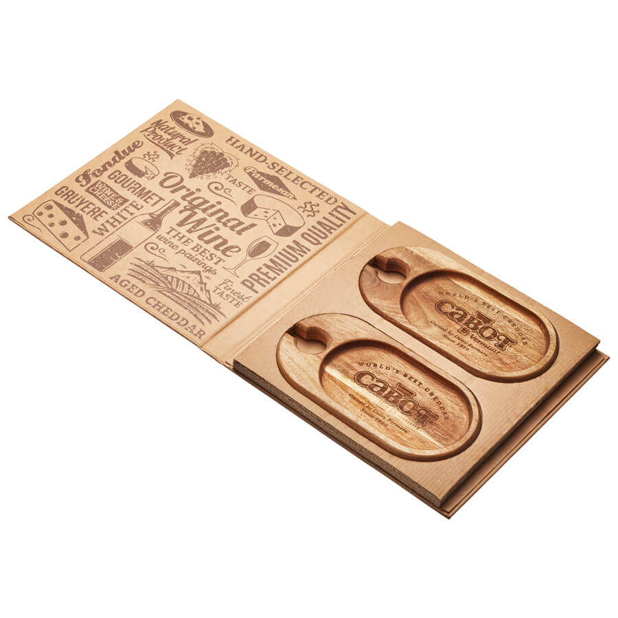 Acacia Wine Plate Set - Engraved