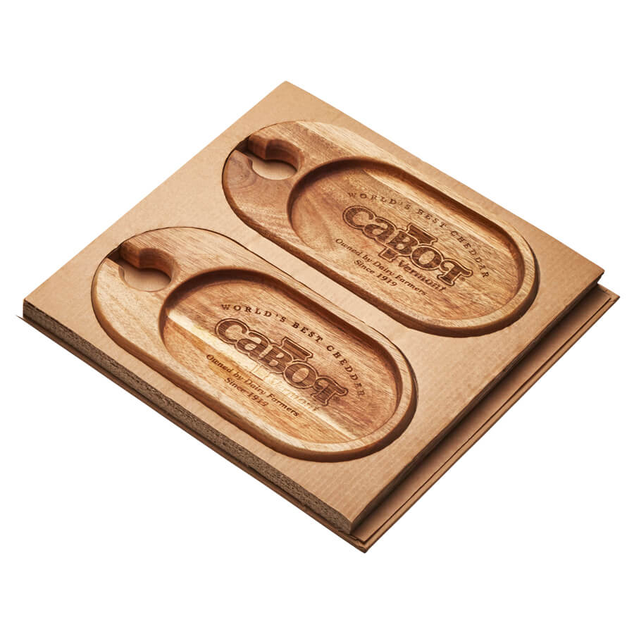 Acacia Wine Plate Set - Engraved