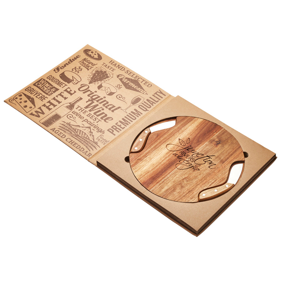 Cheeseboard & Knife Duo - Engraved