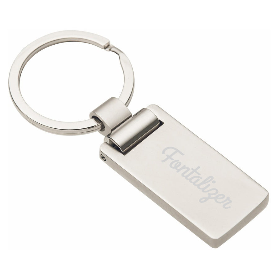 Euro Silver Keyring - Engraved