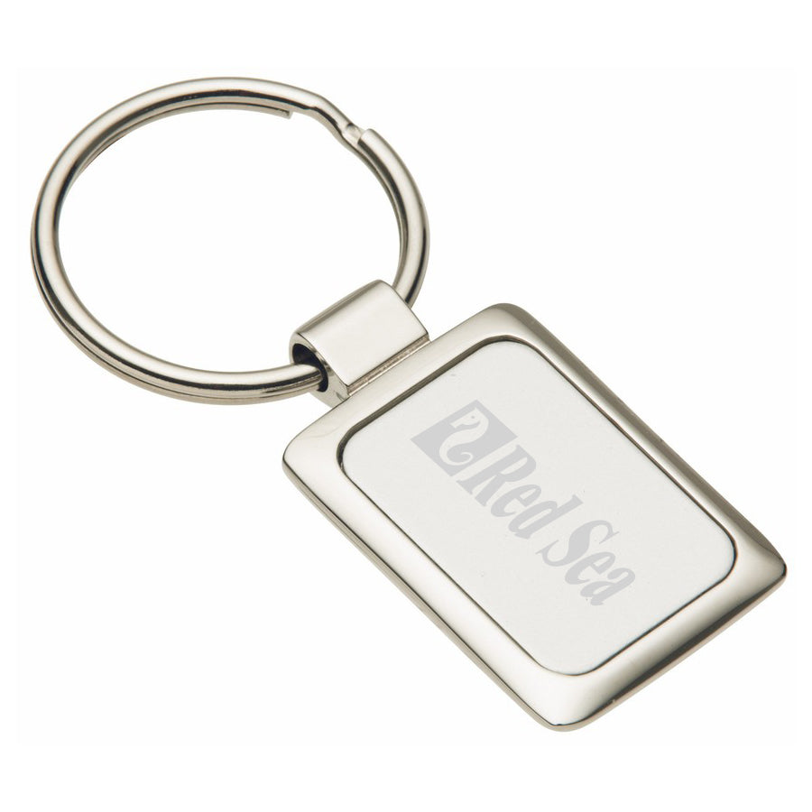 Accent Rectangular Keyring - Engraved