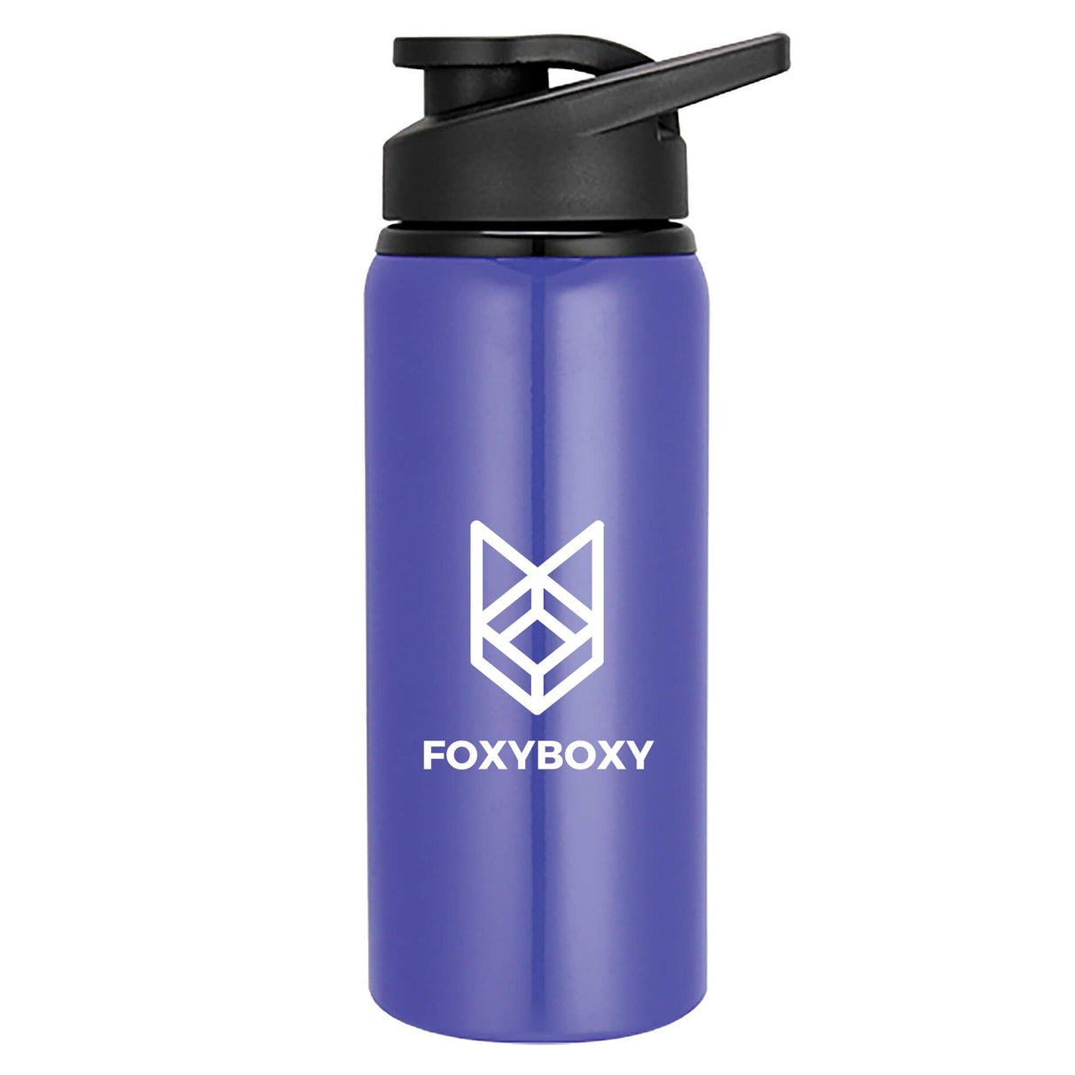 Aluminium Custom Sports Bottle w/ Flip Top Lid 600ml