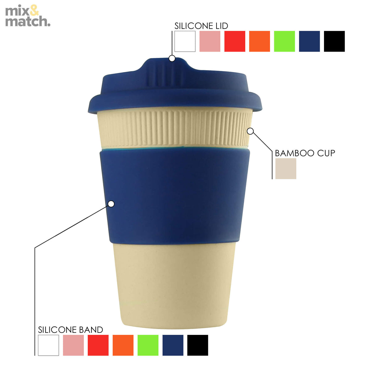 Ecco Bamboo Coffee Cup 12oz - Printed