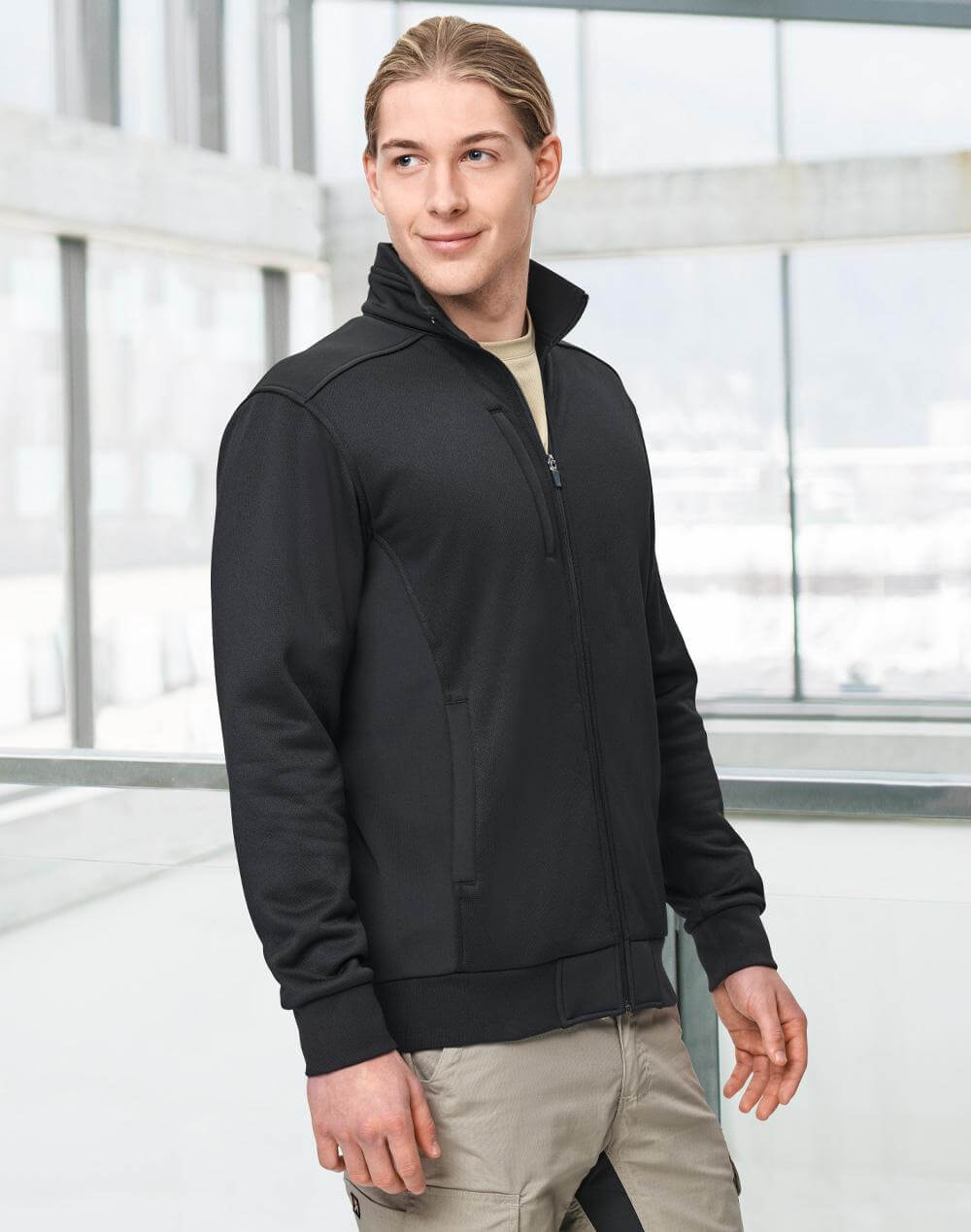 JK57 Jacquard Fleece Bomber Jacket