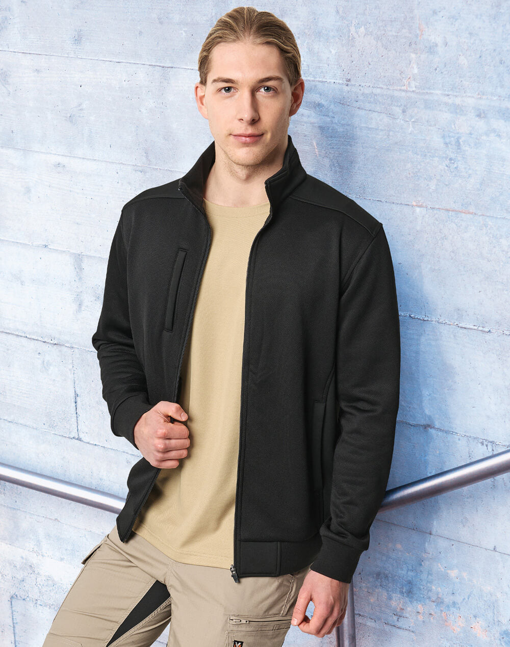 JK57 Jacquard Fleece Bomber Jacket