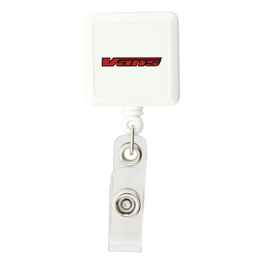 Accent Square Retractable Badge Holder - Printed