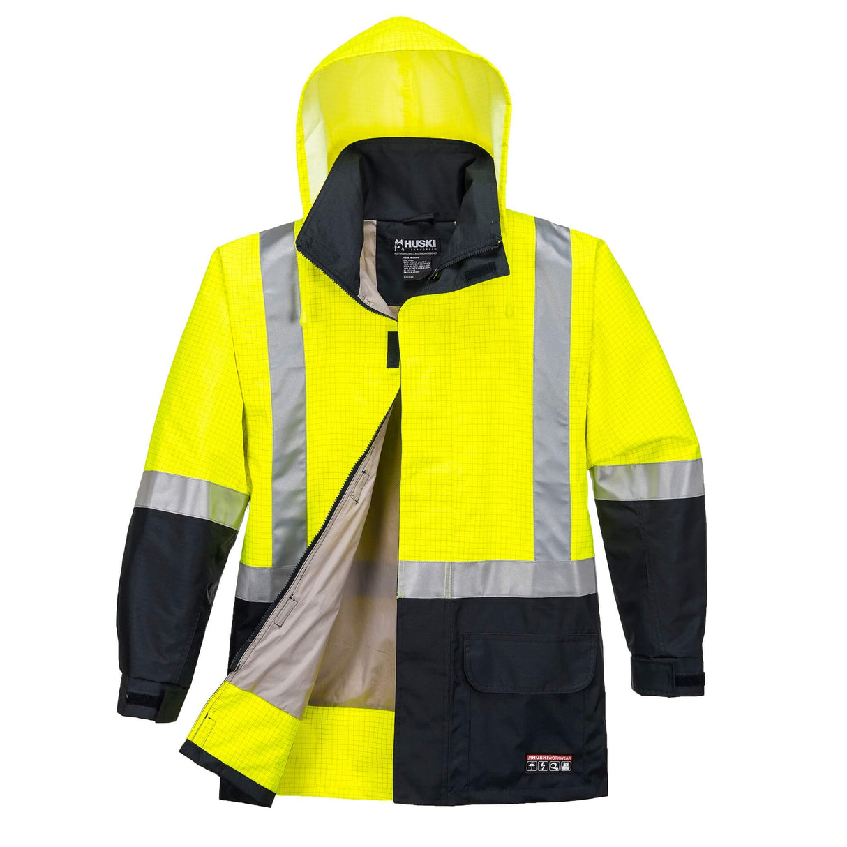 K8005  Huski Amp Hi-Vis Contrast Rain Jacket