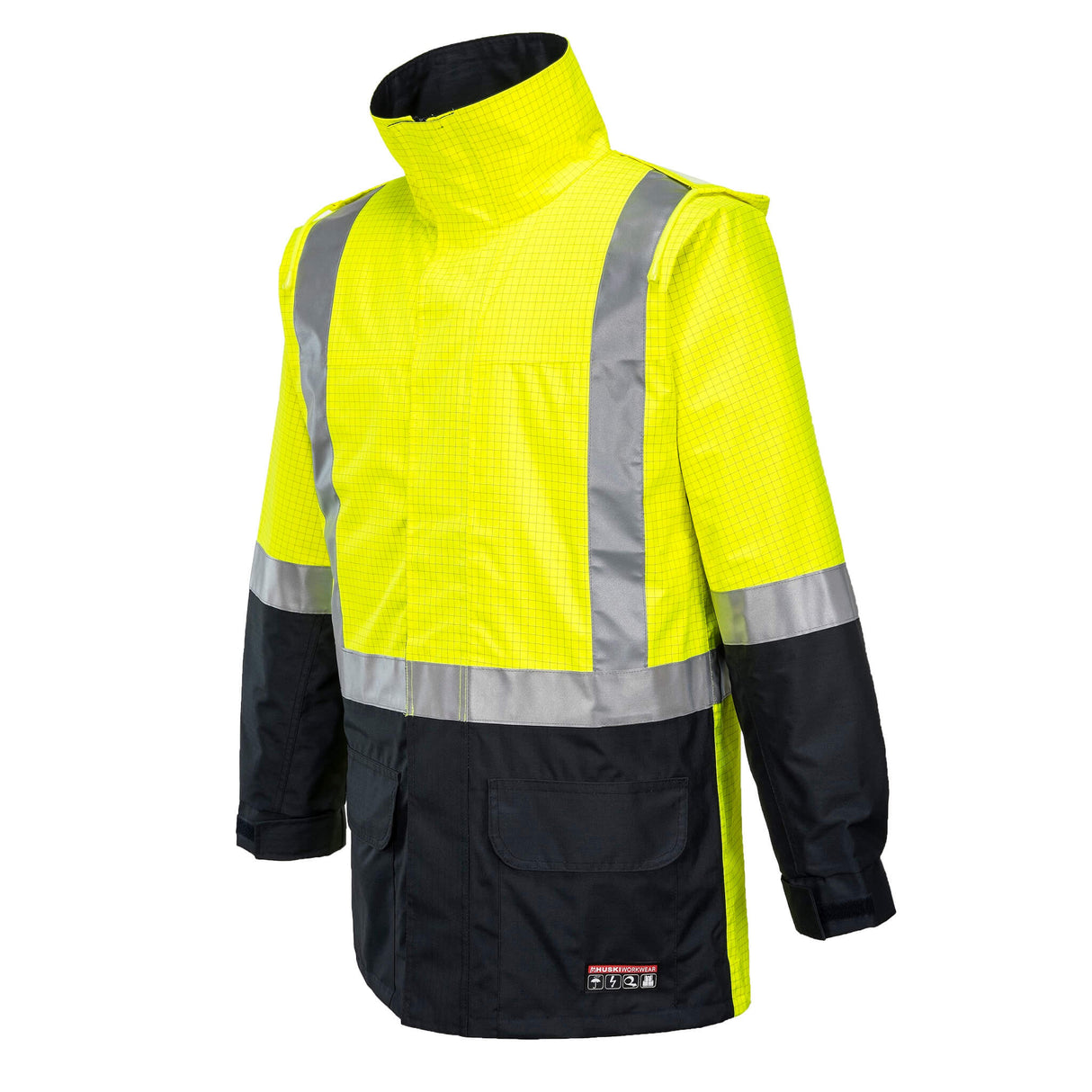 K8005  Huski Amp Hi-Vis Contrast Rain Jacket