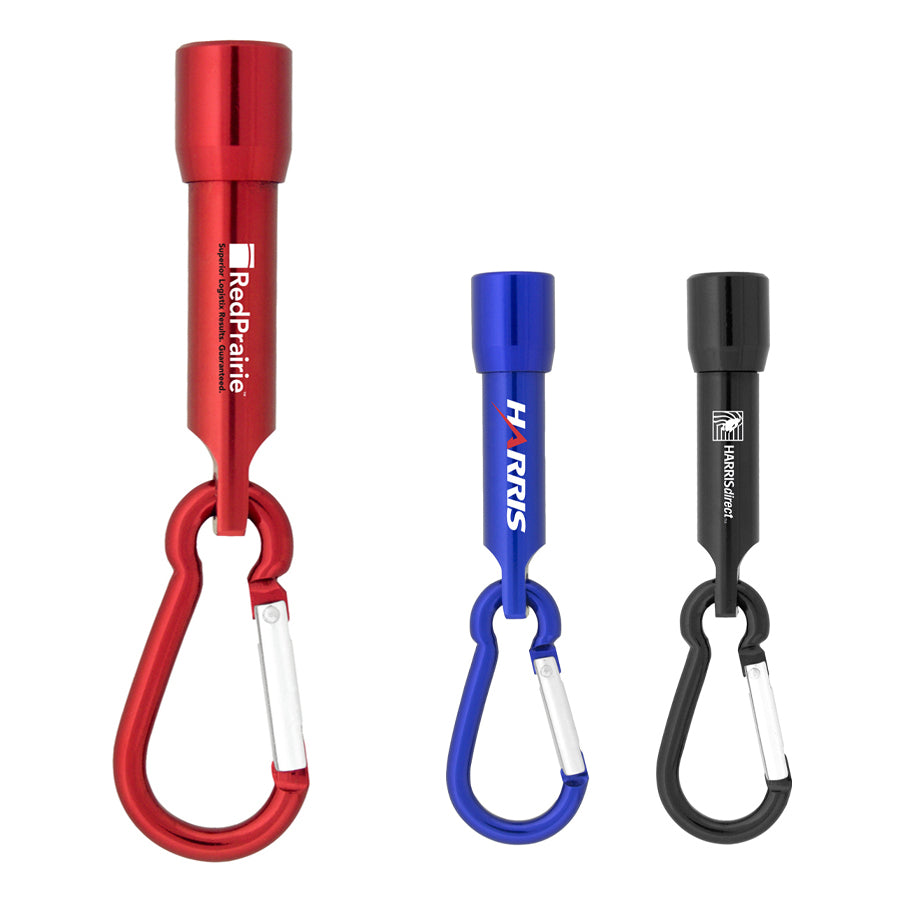 Carabiner LED Flashlight with Gift Box - Branded