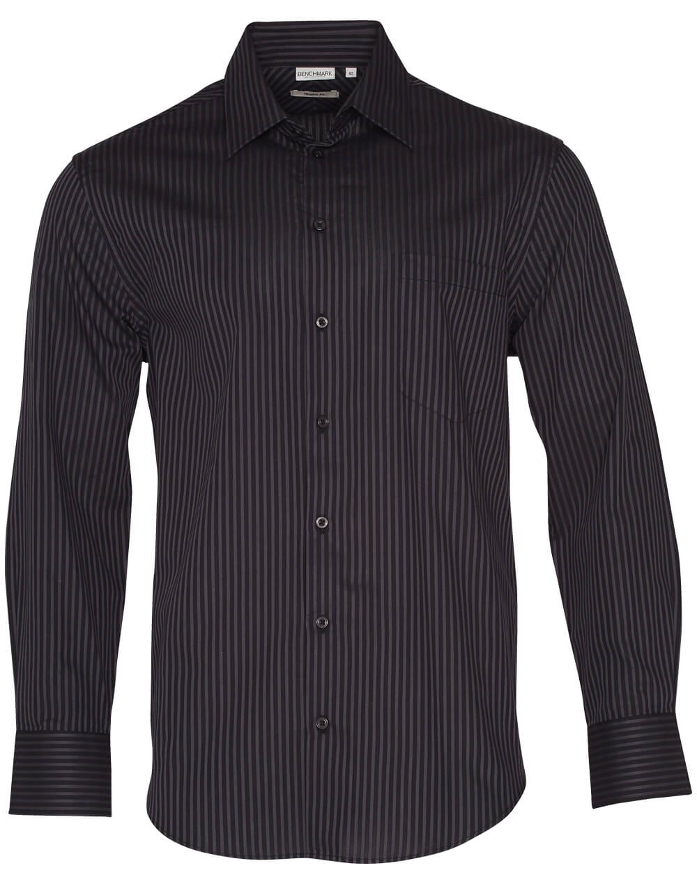 M7132 Men's Dobby Stripe Long Sleeve Shirt