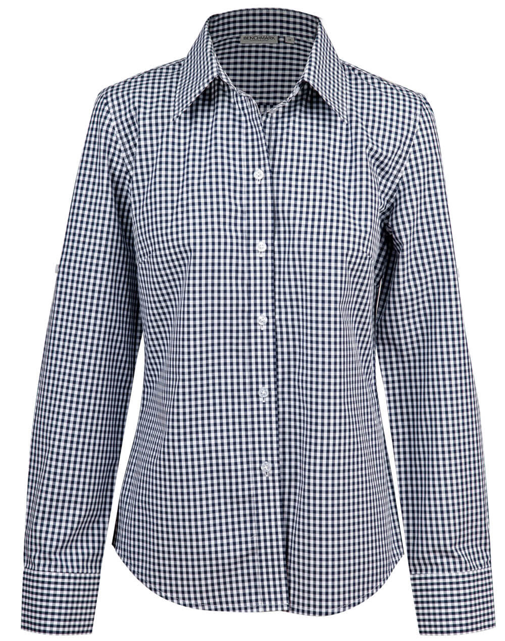 M8300L Ladies’ Gingham Check Long Sleeve Shirt