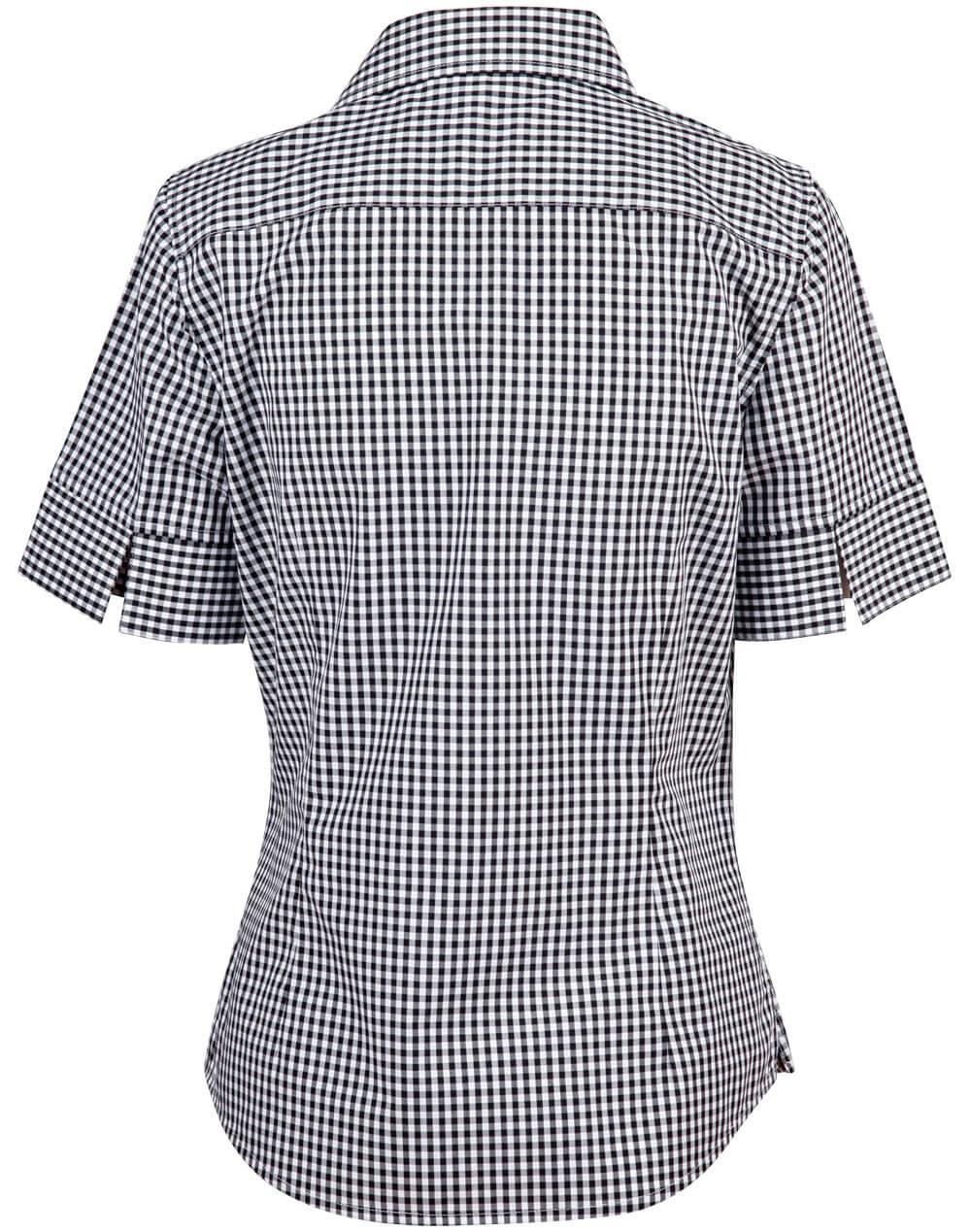 M8300S Ladies’ Gingham Check Short Sleeve Shirt