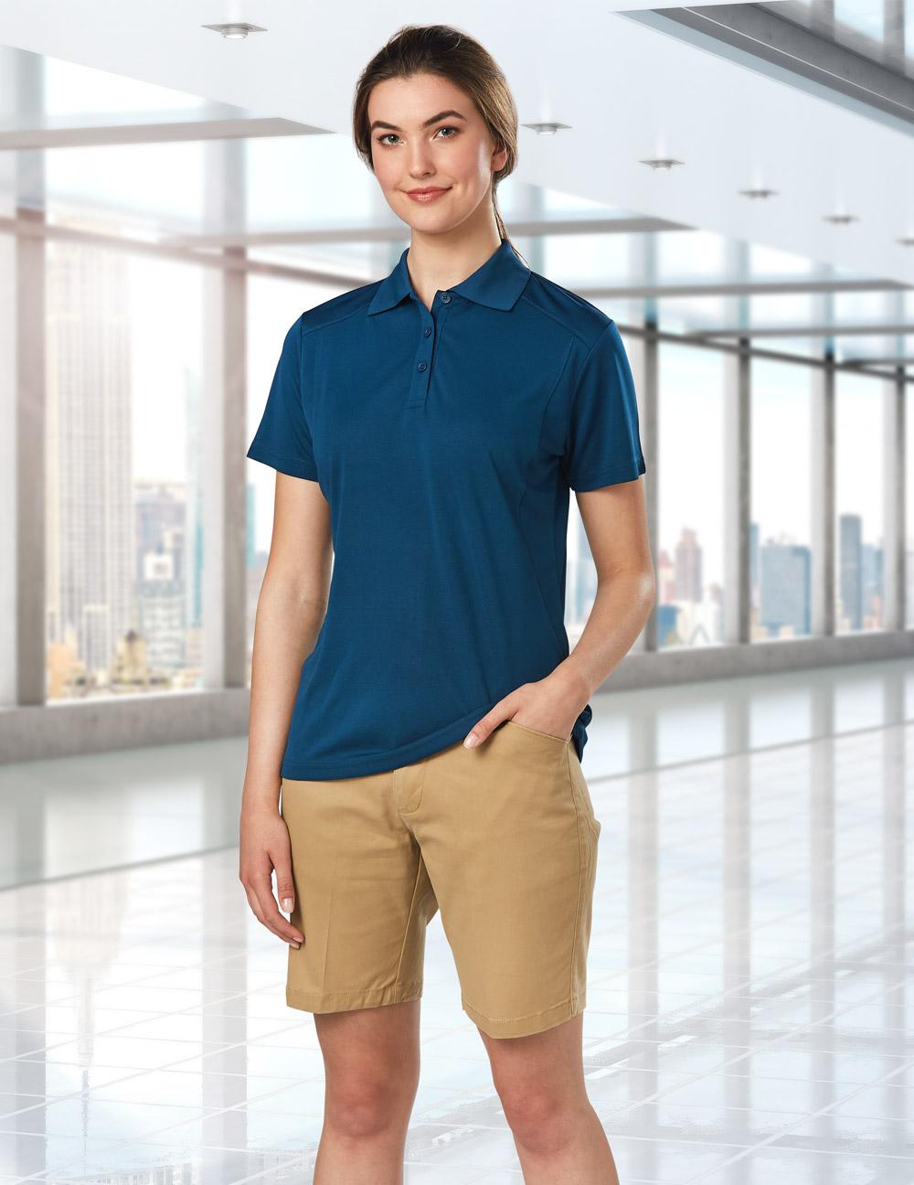 M9391 - Ladies Stretch Slimfit Boston Chino Shorts