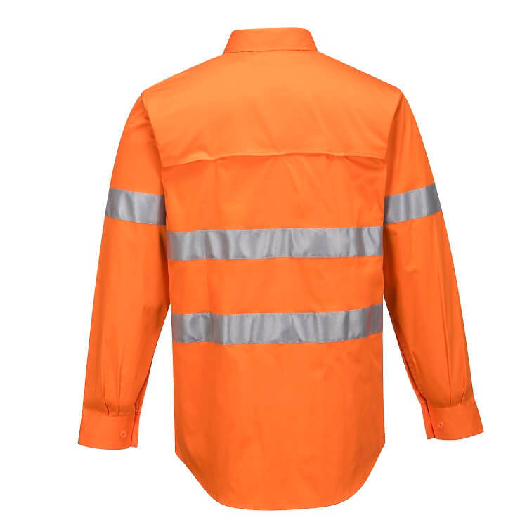 MA301 Hi-Vis Lightweight Taped Long Sleeve Shirt - dixiesworkwear