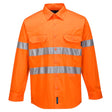 MA301 Hi-Vis Lightweight Taped Long Sleeve Shirt - dixiesworkwear