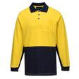 MD619 Long Sleeve Cotton Pique Polo - dixiesworkwear