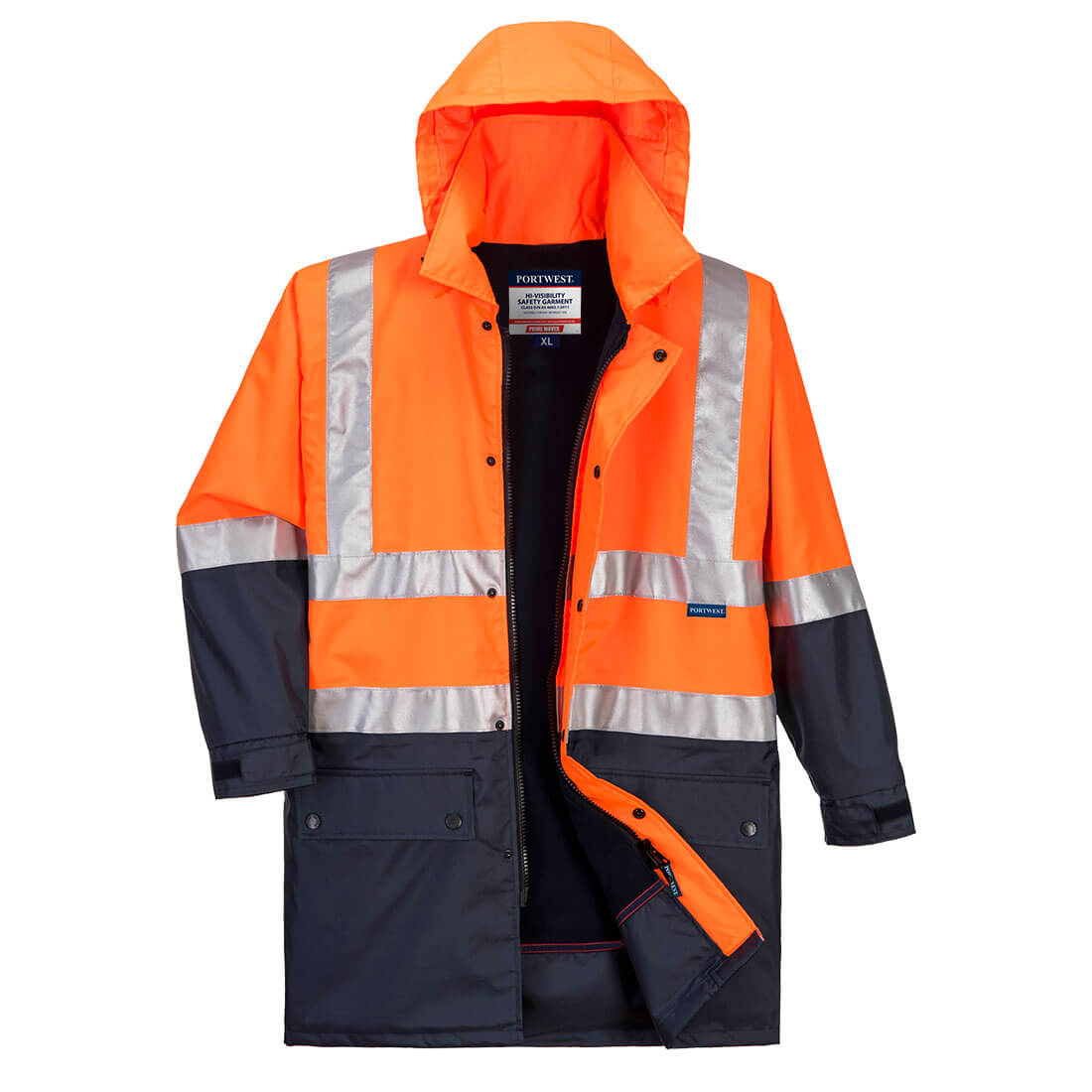 MJ208 Hi-Vis Polar Fleece Lined Contrast Traffic Jacket