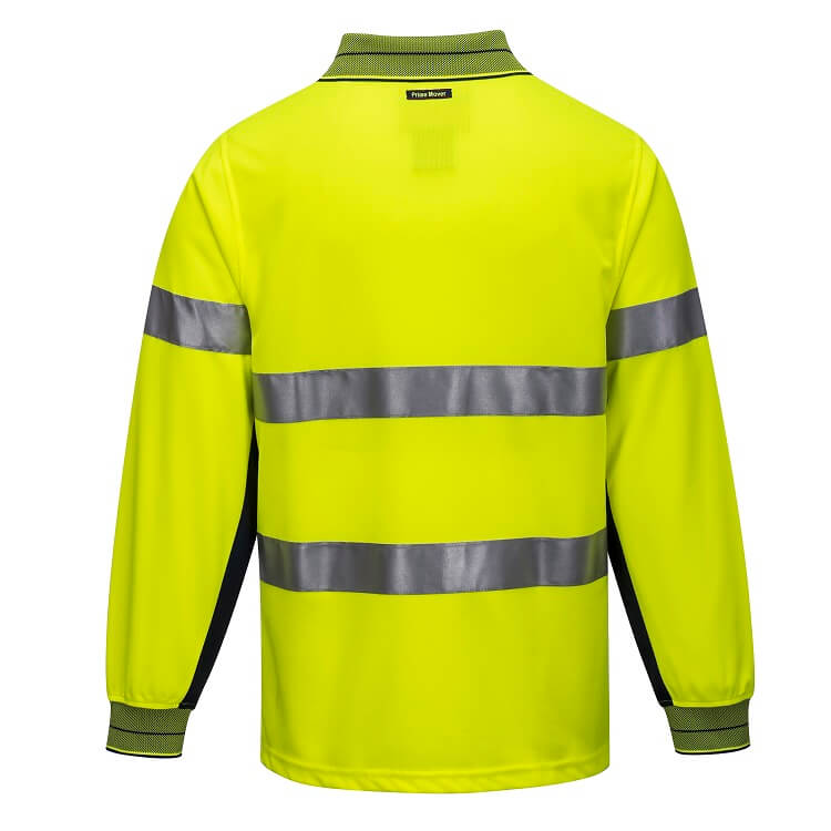 MP513 Long Sleeve Micro Mesh Polo with Tape - dixiesworkwear
